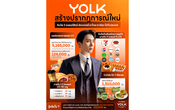 “YOLK” เขย่าวงการเบเกอรี่ไทยครั้งประวัติศาสตร์ จับมือ 2 บิ๊ก