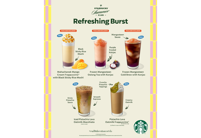 สตาร์บัคส์เสิร์ฟความสดชื่น ชูผลไม้ไทยยอดนิยมอย่างมะม่วงมหาชนกและมังคุด  พร้อม ‘สตาร์บัคส์ แอโรกาโน่’ นิยามใหม่ของกาแฟอเมริกาโน่ที่ต้องลิ้มลอง