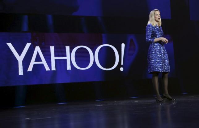 File photo of Yahoo CEO Marissa Mayer delivering her keynote address at the annual Consumer Electronics Show (CES) in Las Vegas