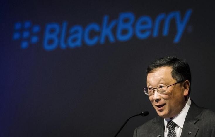 Blackberry CEO Chen speaks during their annual general meeting for shareholders in Waterloo