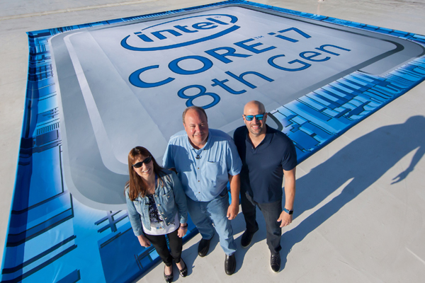 Karen Regis (from left), Jim Johnson and and Gregory Bryant unve