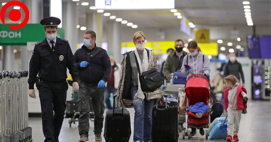 airport covid-19 Charter flight carrying Russian tourists from Phuket arrives Moscow