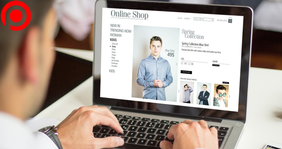 man shop online e-commerce
