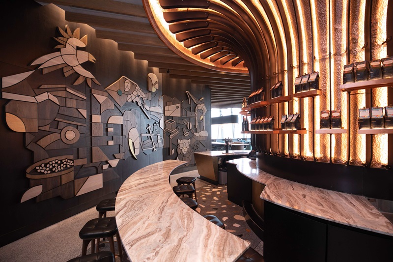 Starbucks-Reserve-Bar-Wood-carved-mural-2