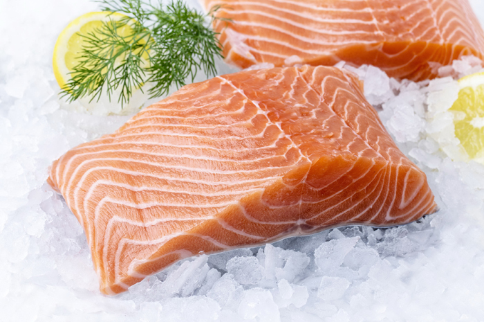 Salmon Filet on Ice