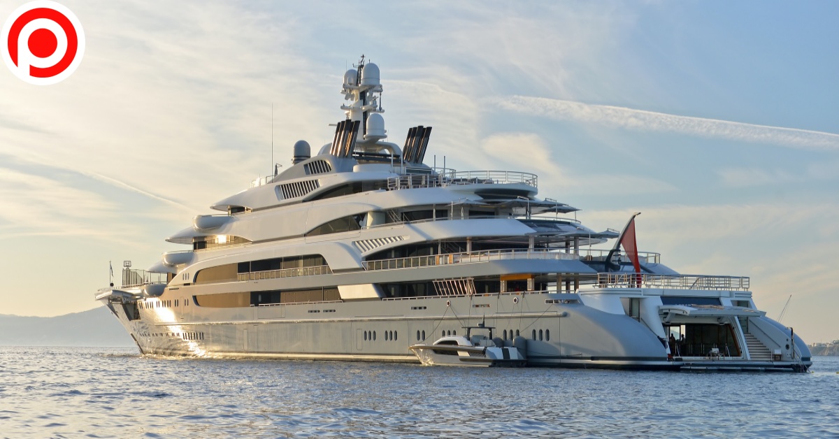 Luxury yacht at sunset. Yachting. Cruises
