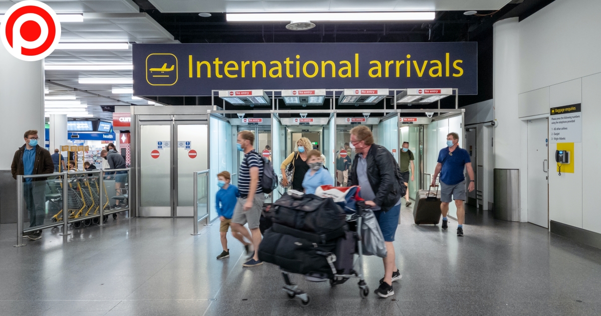 airport uk eu Crawley,,Sussex,,Uk-,08.23.2020:,Air,Passengers,Exiting,The,International,Arrivals