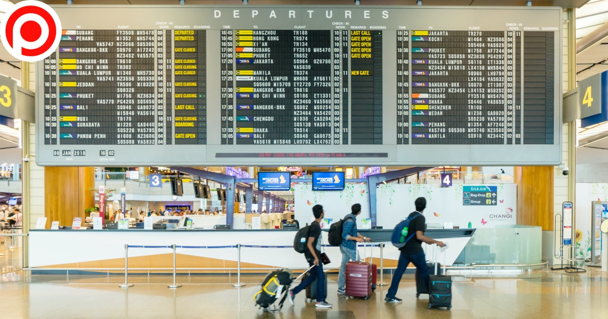 Singapore,-,January,6,,2018:,Departure,Board,In,Changi,Airport.