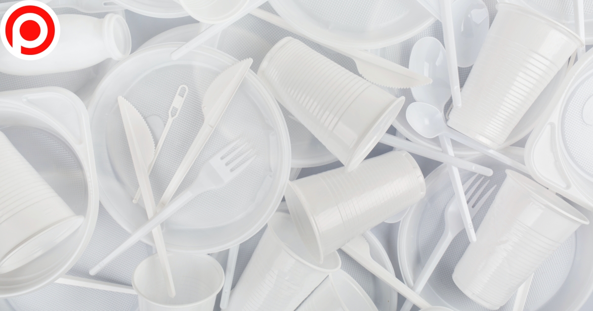 Food,Plastic,On,Grey,Background.,Concept,Of,Recycling,Plastic,And