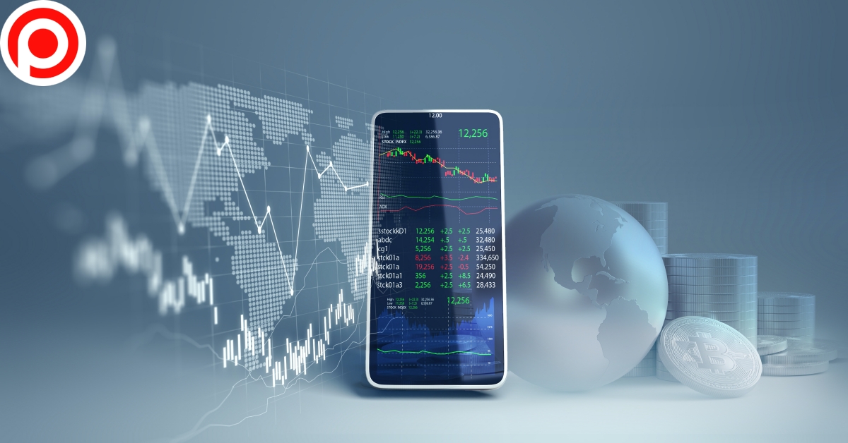 invest money stock Financial Technology,Element,On,Mobile,Phone,3d,Rendering