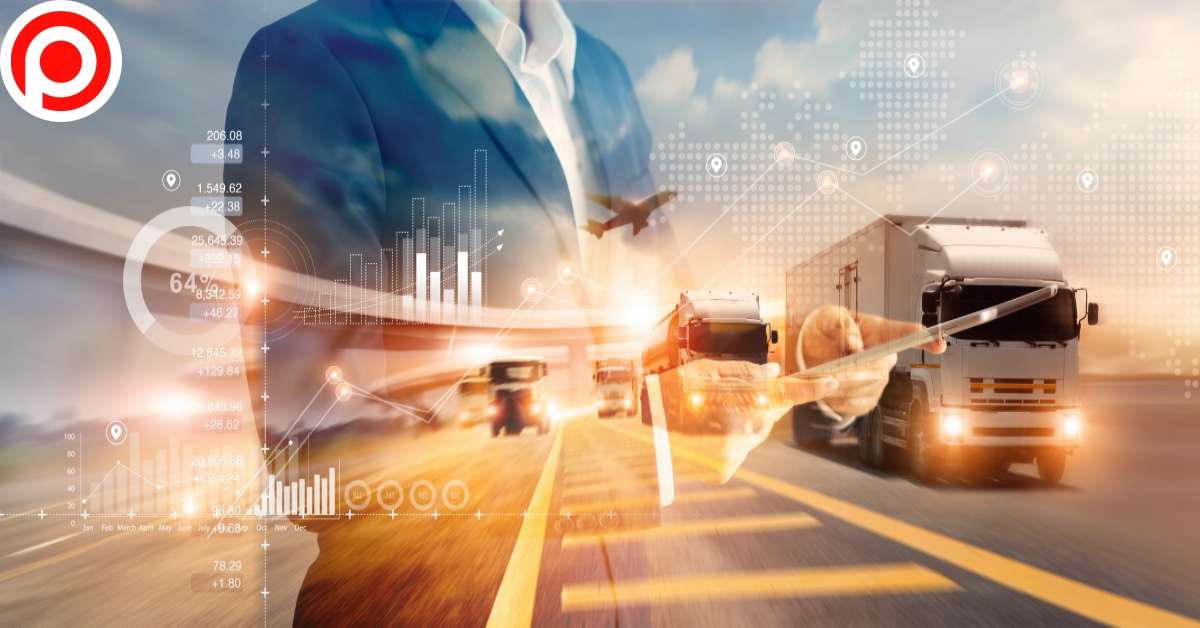 transport logistics Businessman,And,Graph,Growth,Of,Business,With