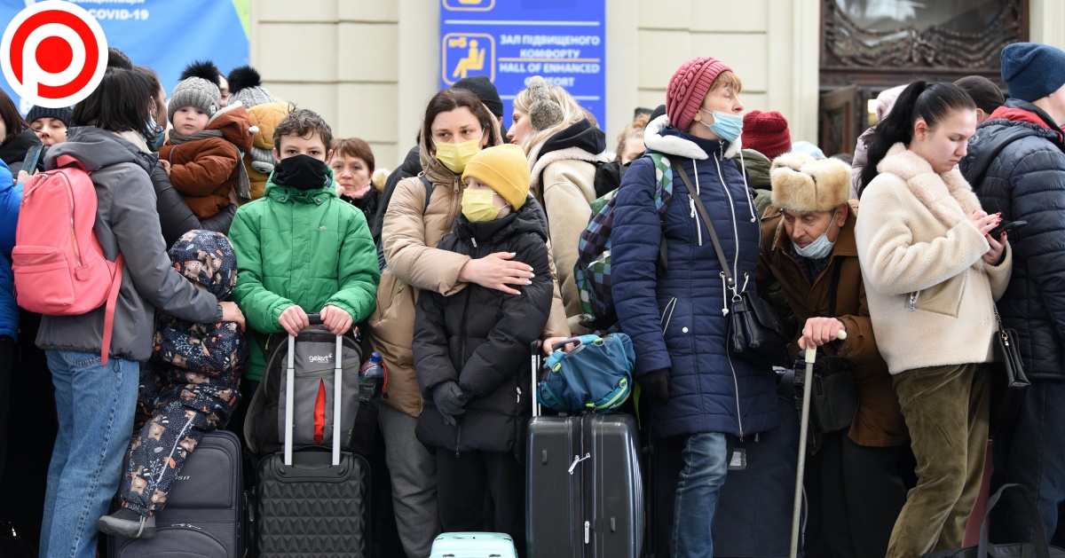 Lviv,,Ukraine,-,February,26,,2022.,People,In,Railway,Station