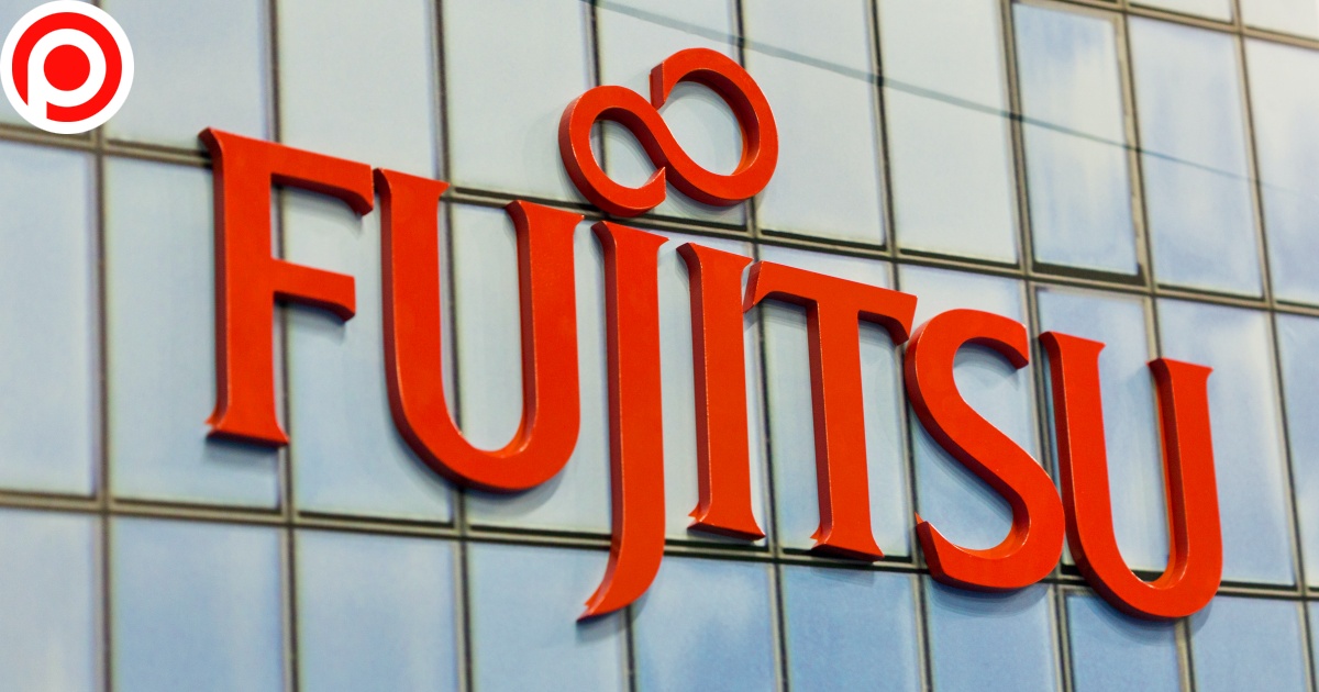 Kiev,,Ukraine,-,October,07,,2017:,Logo,Fujitsu,Closeup,,A
