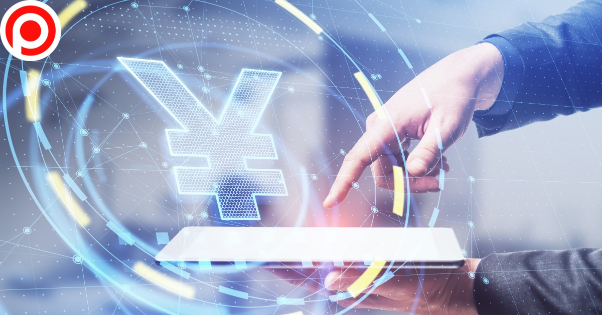 Side,View,Of,Businessman,Hands,Using,Tablet,With,Glowing,Yen