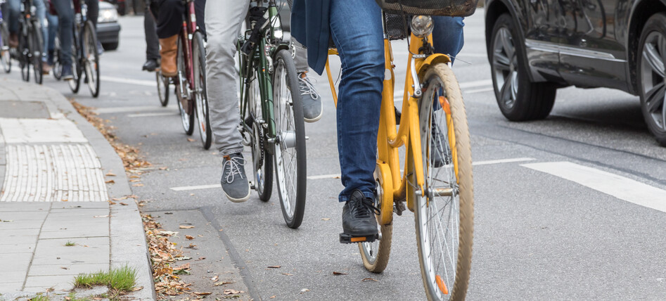 Busy,Cycle,Lane,In,Hamburg