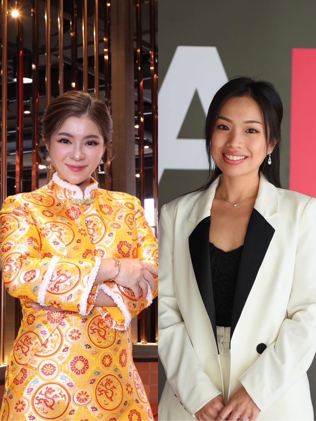 (ซ้าย) คุณแอน รสรินทร์ ติยะวราพรรณ ผู้บริหารลัคกี้สุกี้ และ (ขวา) คุณเฟิร์น นัทธมน พิศาลกิจ ผู้บริหารสุกี้ตี๋น้อย