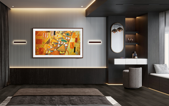 3d render of luxury hotel suite room, bedroom