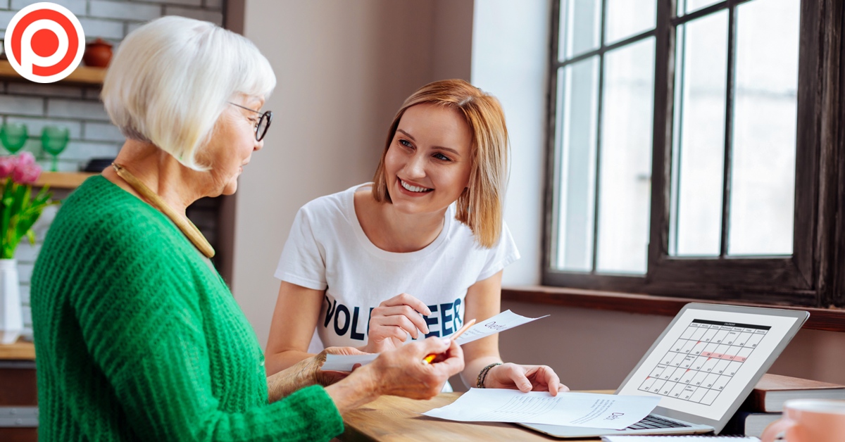 Considering,Loan,Payment,Calendar.,Elegant,Silver-haired,Retired,Dame,In,Bright