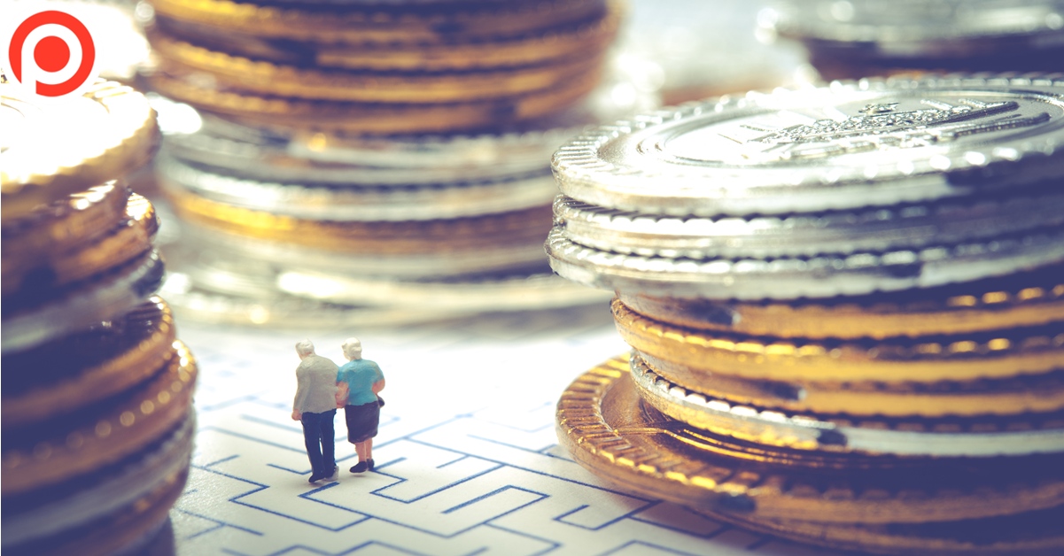 Couple,Of,Elderly,Walk,Through,The,Maze,,Money,Problems