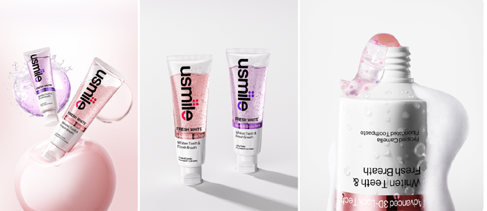 usmile เจาะเทรนด์ “Mouth Perfume” ฮิตทั่วโลก เปิดตัว “usmile Fresh White” ยาสีฟันน้ำหอม  พรีเมียมจากนวัตกรรรมดูแลช่องปากระดับโลก ลุยตลาดยาสีฟันเมืองไทยโตแกร่ง