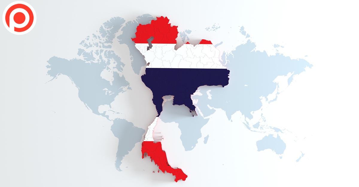 3d,Illustration,Map,Of,Thailand